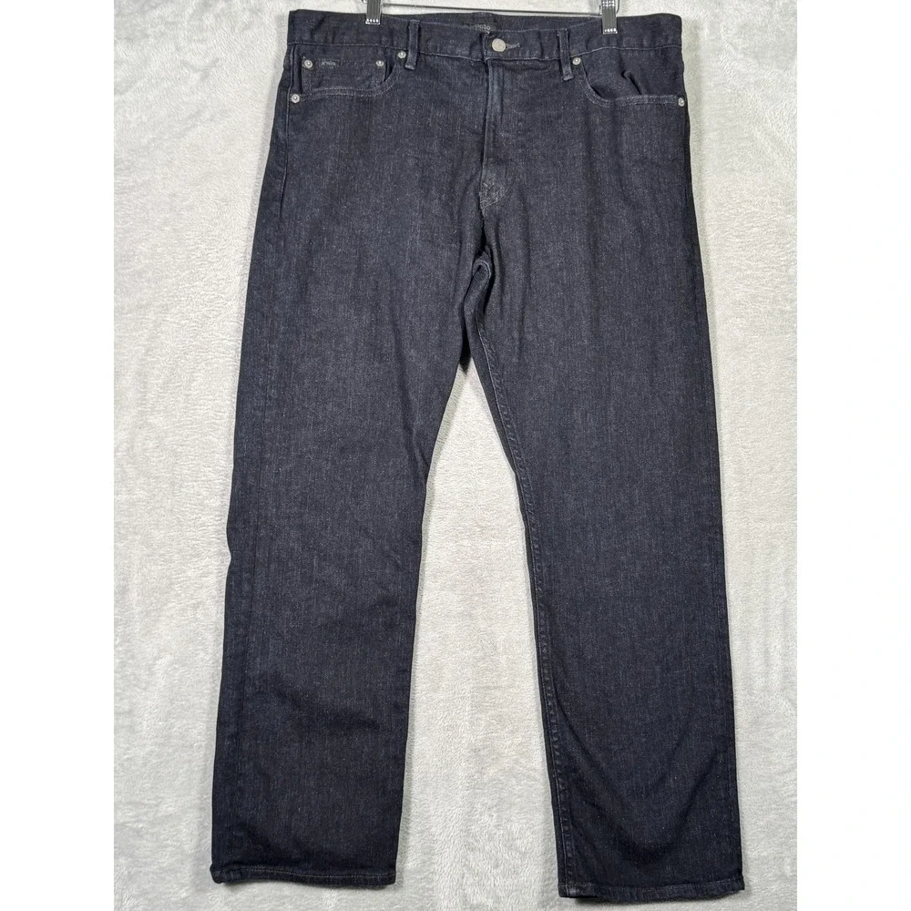 Polo Ralph Lauren Jeans Mens 36x30 Blue The Prospect Straight Dark Wash Stretch